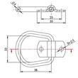 Inel ancorare prindere podea marfa fi6, L 35mm,  SPP U-01