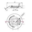Inel ancorare podea aparent fi33, baza rotunda fi97, SPP UP-03A