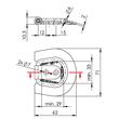 Inel ancorare podea aparent fi29 rabatabil, baza U, 250KG, SPP UP-03B