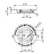 Inel ancorare podea incastrabil fi33, baza rotunda fi79 SPP UP-03