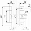 Incuietoare cu limba, galvanizata, 125x25, blocator cutie comanda, SUER 215102420 I@ CARGO-E134