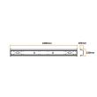 Bara metal cu capete de plastic 2.4m (220x105x2400) Etka ttk7540