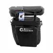 Borseta bicicleta montare pe portbagaj, 3 in 1, impermeabila, 8 buzunare, 35L, neagra, buzunar superior detasabil, 12032 Compass