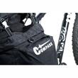 Borseta bicicleta montare pe portbagaj, 3 in 1, impermeabila, 8 buzunare, 35L, neagra, buzunar superior detasabil, 12032 Compass