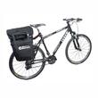 Borseta bicicleta montare pe portbagaj, 3 in 1, impermeabila, 8 buzunare, 35L, neagra, buzunar superior detasabil, 12032 Compass