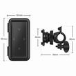 Suport telefon pentru bicicleta/moto, 4.7"-6.8", prindere pe ghidon, rezistent la apa, YTP-15