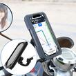 Suport telefon pentru bicicleta/moto, 5.5"-7.4", prindere pe ghidon la oglinda, rezistent la apa, YTP-18