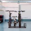 Suport parcare pentru 4 biciclete, metal, negru, parcare exterioara sau garaj, BK77044