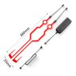 Banda LED pentru casca moto, rosu, JUQ01 