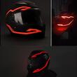Kit lumini banda LED pentru casca moto, rosu, 3 moduri de iluminare, 4 bucati, JUQ02-R