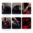 Kit lumini banda LED pentru casca moto, rosu, 3 moduri de iluminare, 4 bucati, JUQ02-R