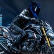 Kit lumini banda LED pentru casca moto, albastru, 3 moduri de iluminare, 4 bucati, JUQ02-B