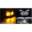 Set lampi pozitie si semnalizare moto, scuter, LED, tip bufnita, lumina alba si galbena, \Art ZC-Motoy
