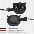 Set lampi pozitie si semnalizare moto, scuter, LED, tip bufnita, lumina alba si galbena, \Art ZC-Motoy