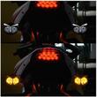 Set lampi pozitie si semnalizare moto, scuter, LED, tip bufnita, lumina alba si galbena, \Art ZC-Motoy