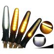 Set 2 lampi semnalizare moto, atv, scuter, 12V, LED, 2 functii, pozitie alba si semnalizare dinamica, FS-1211
