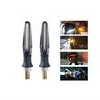 Set 2 lampi semnalizare moto, atv, scuter, 12V, LED, 2 functii, pozitie alba si semnalizare dinamica, FS-1211
