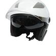 Casca moto tip jet, alba, model urban, cu viziera transparenta si ochelari de soare, mar L, SPEEDWAY TM80