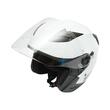 Casca moto tip jet, alba, model urban, cu viziera transparenta si ochelari de soare, mar L, SPEEDWAY TM80