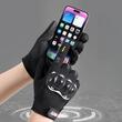 Set 2 manusi moto negre, deget touchscreen, 11371