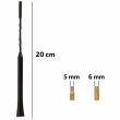 Tija antena 20cm, 3 adaptori, neagra Replacement Mast S Pro 540.36 Heyner