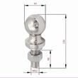 Nuca carlig remorcare 50mm, filet M19, greutate max 1.5T / 3500lbs, BK92789