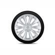 Set 4 capace roti 14inch, Delta, argintiu cu inel cromat, Jestic