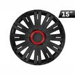 Capac roata 15inch, ACTIVE RR, negru cu inel rosu, KV6435 Versaco