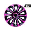 Set 4 capace roti 15inch, roz cu negru, KC63174 Carmotion 