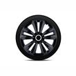 Set 4 capace roti 15inch, Terra, negru cu inel cromat, Jestic