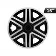 Set 4 capace roti 16 inch, argintiu cu negru, KC63133 Carmotion 