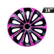 Set 4 capace roti 16inch, roz cu negru, KC63175 Carmotion 