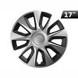 Capac roata 17inch, Stratos, silver cu negru, KV8296 Versaco