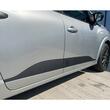Set 4 bucati, autocolante bandou lateral usi, compatibil Dacia Logan3, negru mat, texturat, QITL3-01