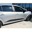 Set 4 bucati, autocolant bandou lateral usi, compatibil Dacia Logan3, carbon, negru 3D, QITL3-02