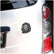 Ornament emblema metalica LEU, adeziva, cromata, neagra, TS-083