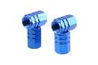 Ornament capacele valva hexagonale16mm, albastre, set 4 bucati 02239 Amio