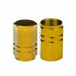 Ornament capacele valva hexagonale, 16mm, aurii, set 4 bucati, 03633 Amio
