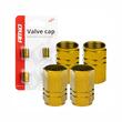 Ornament capacele valva hexagonale, 16mm, aurii, set 4 bucati, 03633 Amio