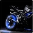 Ornament capacele valva cu LED albastru, auto, moto, velo, set 2 bucati, QMZ-03-blu