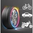 Ornament capacele valva cu LED albastru, auto, moto, velo, set 2 bucati, QMZ-03-blu