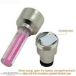 Ornament capacele valva cu LED rosu, auto, moto, velo, set 2 bucati, QMZ-03-red