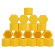 Ornament capacele silicon pentru prezoane 20 bucati/set 21" galben