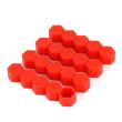 Ornament capacele silicon pentru prezoane 20 bucati/set 19" rosu