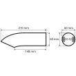 Ornament toba interior 35(52), exterior 60, L210, negru 02195 Amio