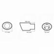 Ornament toba interior 33-55, exterior 117mm, L180, crom, 01314 Amio