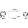 Ornament toba interior 35(50), exterior 76, L145 01316 Amio