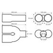Ornament toba interior 36-54, L230, 2 tevi rotunde, 01308 Amio