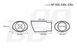 Ornament toba interior 37(54), exterior 65, L165 oval, negru 02351 Amio