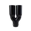 Ornament toba interior 38(57), exterior 133x63, L225  2 tevi rotunde, negru 02194 Amio